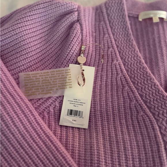 NWT LOVESHACKFANCY LARGE AVIGNON CROPPED WOOL/CASHMERE CARDIGAN - Picture 11 of 13